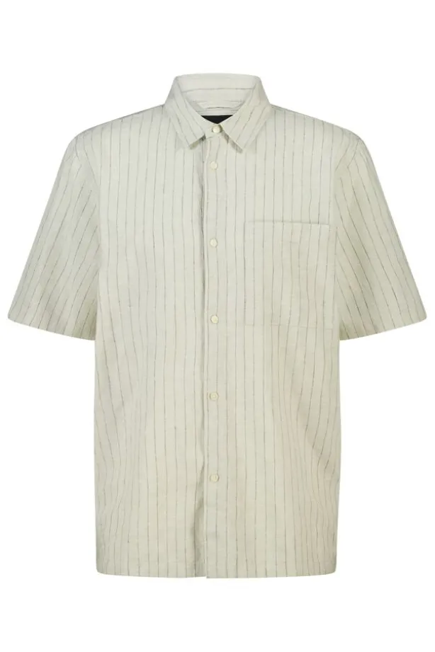 Short sleeve shirt Ido linnen shirt met borstzak