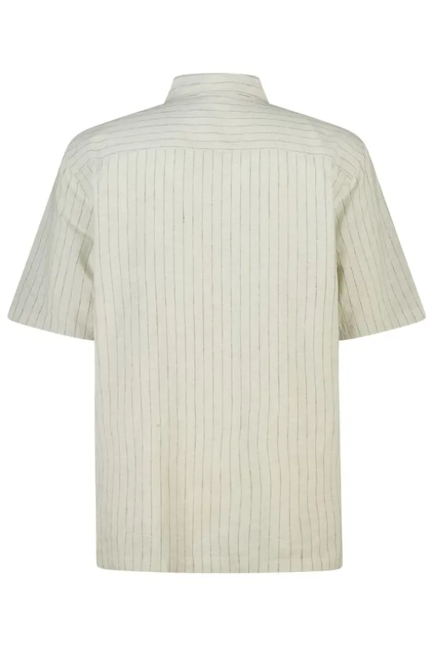 Short sleeve shirt Ido linnen shirt met borstzak