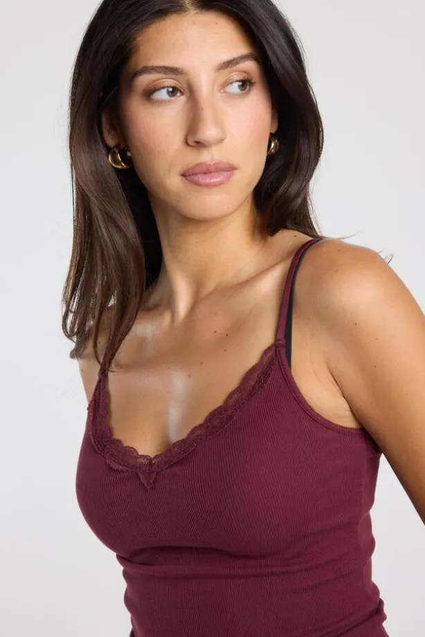 Singlet Grace singlet met kant en verstelbare bandjes