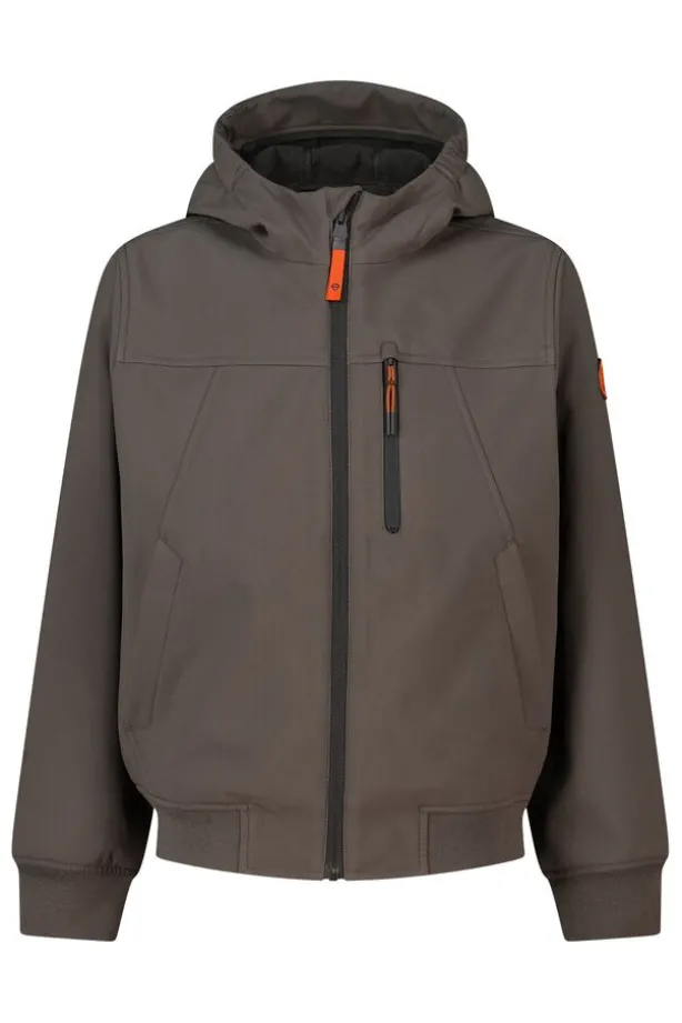 Softshell jas Jason JR Softshell jas met capuchon en ritszakken