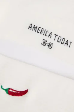 Sokken Thabo Fun hoge sokken met embroidery detail