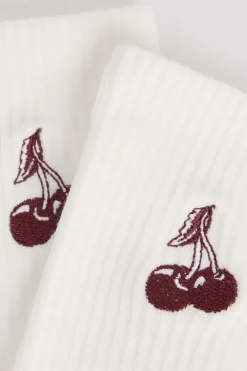 Sokken Thabo Fun hoge sokken met ribstructuur en embroidery