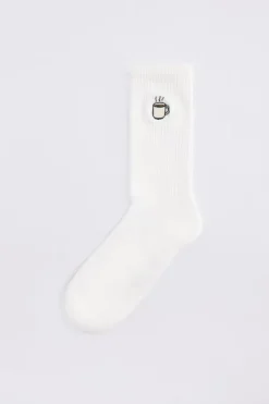 Sokken Thabo Fun hoge sokken met embroidery detail