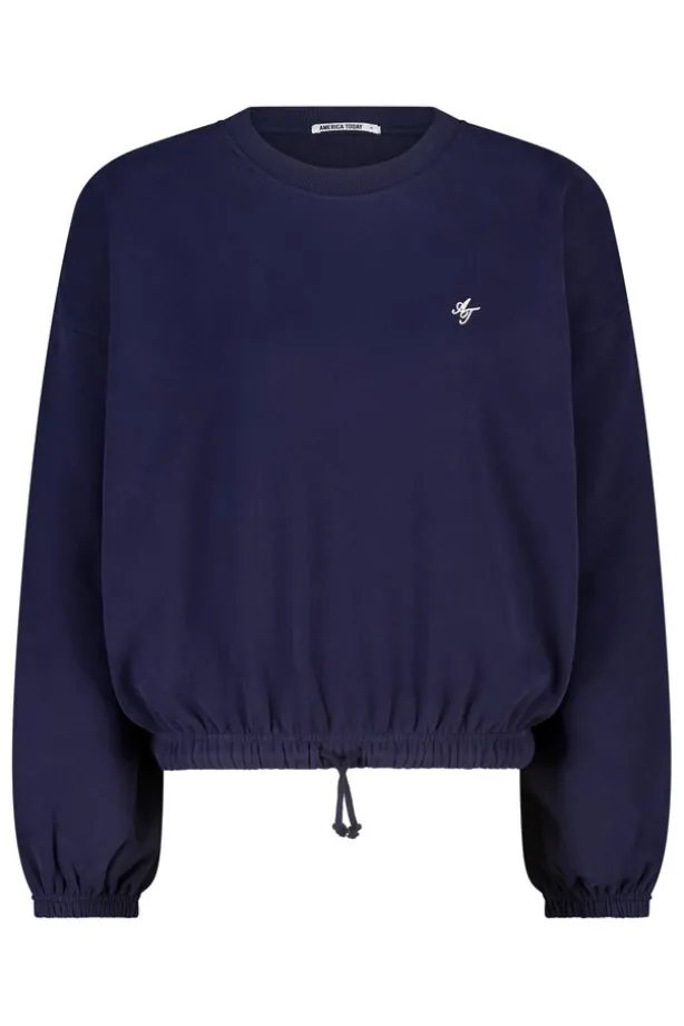 Sweater Safia sweater met balloon shape en front print