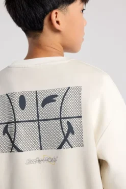 Sweater Scout Crew Jr relaxed fit sweater met Smileyworld™ chest- en backprint
