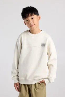 Sweater Scout Crew Jr relaxed fit sweater met Smileyworld™ chest- en backprint