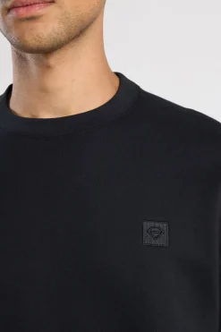 Sweater Sealey Crew Crewneck sweater met relaxed fit en tonale patch