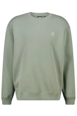 Sweater Sealey Crew Crewneck sweater met relaxed fit en tonale patch
