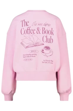 Sweater Siena oversized sweater met chest en back print
