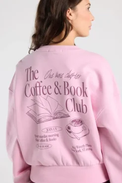 Sweater Siena oversized sweater met chest en back print