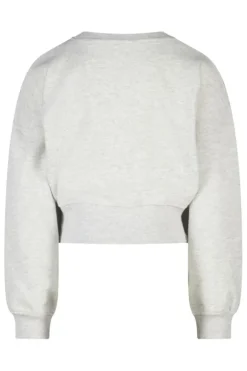 Sweater Sina Jr sweater met artwork op de borst en lange zoom