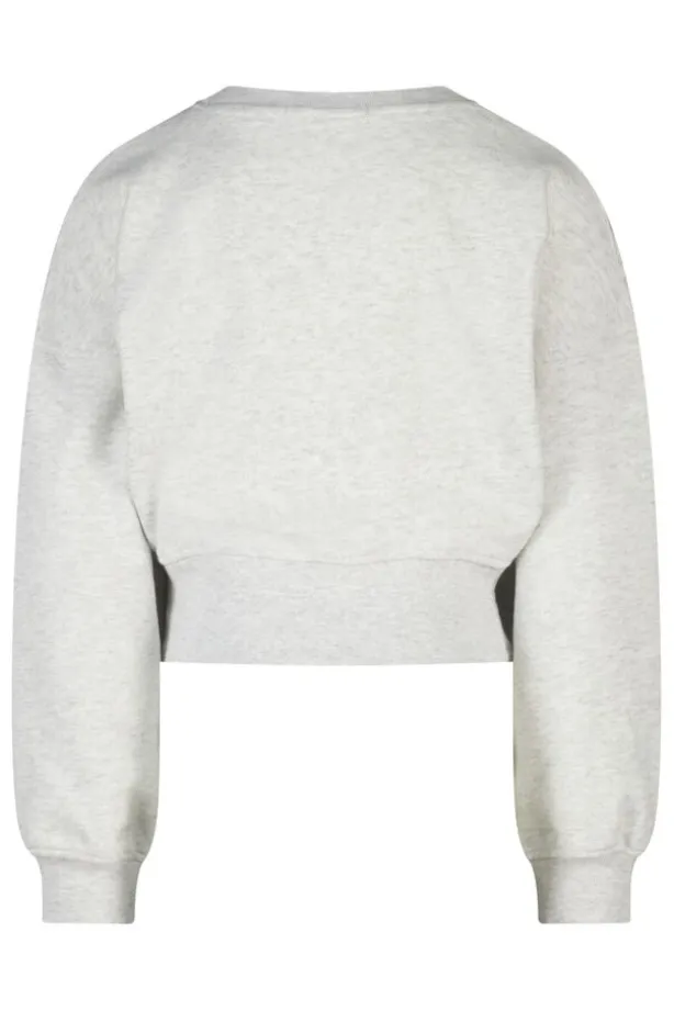 Sweater Sina Jr sweater met artwork op de borst en lange zoom