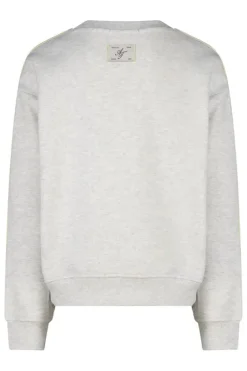 Sweater Siri JR sweater met chest print en contraststrepen