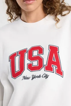Sweat Senna Sweater met New York City en USA print