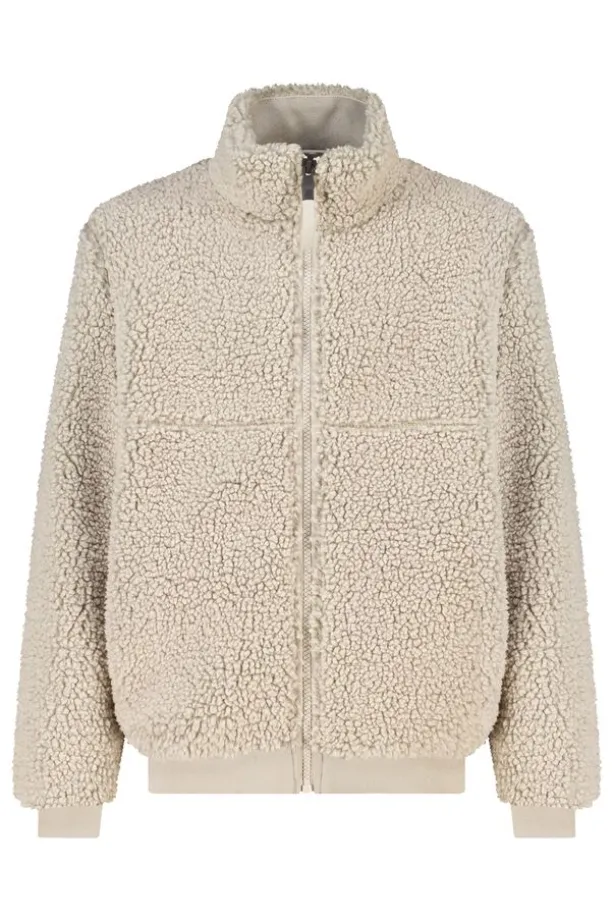 Teddy vest Bodhi Jr gevoerd teddy vest met aantrekkoorden
