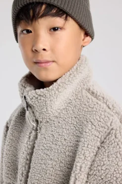 Teddy vest Bodhi Jr gevoerd teddy vest met aantrekkoorden