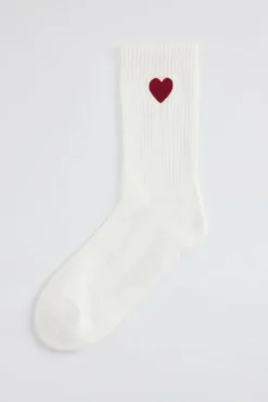 Thabo Fun sokken hoge sokken met ribstructuur en embroidery