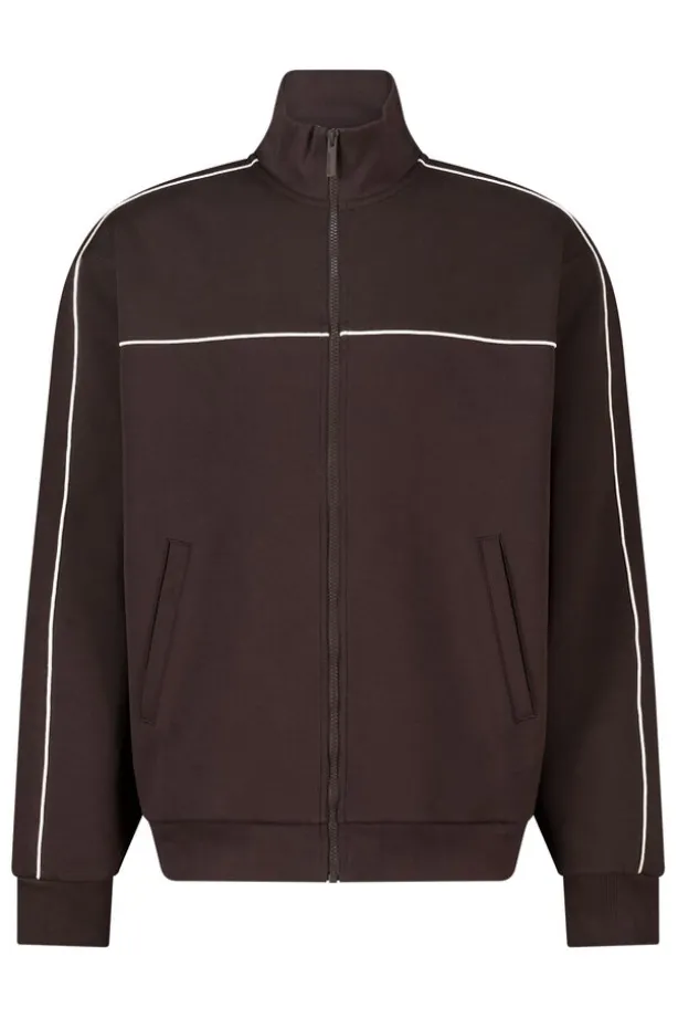 Track jacket Bobby relaxed fit track jacket met piping details