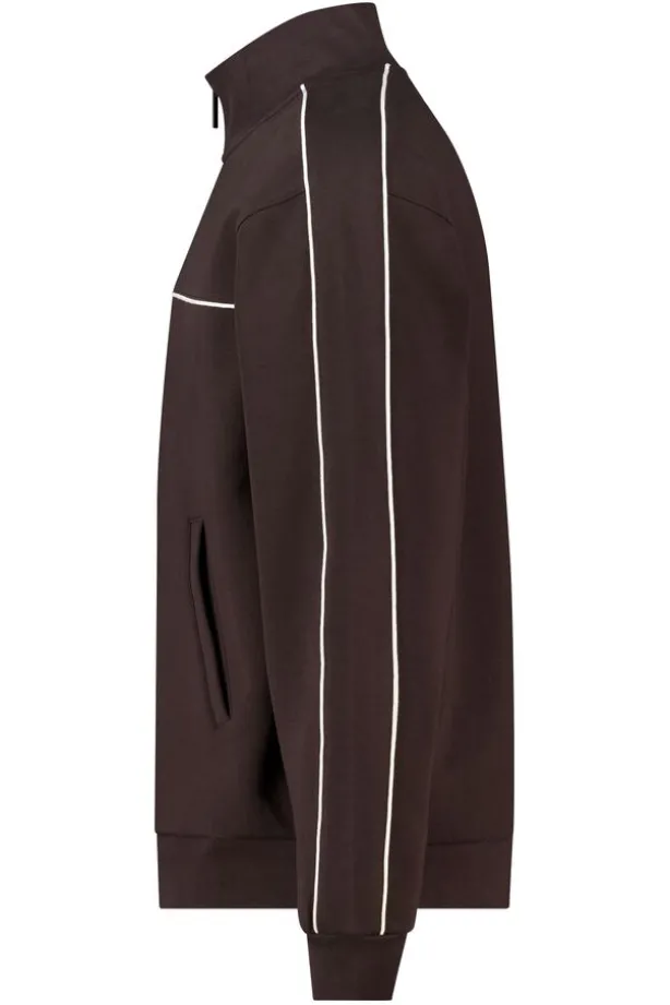 Track jacket Bobby relaxed fit track jacket met piping details