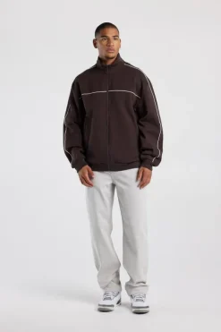 Track jacket Bobby relaxed fit track jacket met piping details