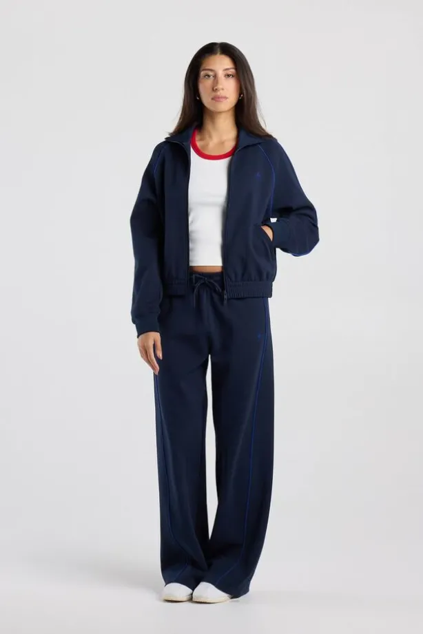 Track jacket Suna oversized track jacket met opstaande kraag