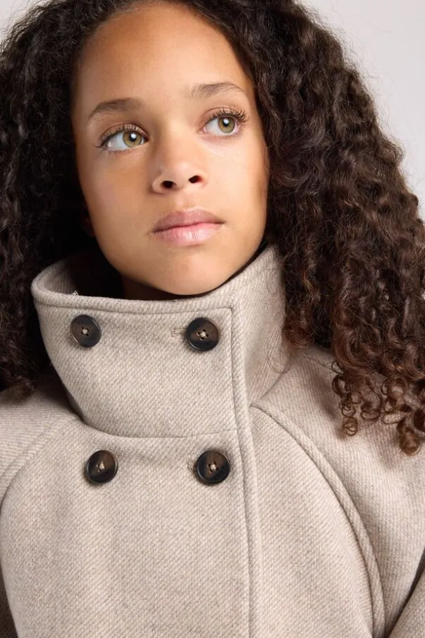 Trenchcoat Jany jr korte trenchcoat met opstaande kraag