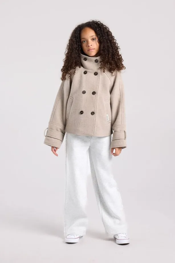 Trenchcoat Jany jr korte trenchcoat met opstaande kraag