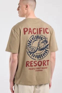 T-shirt Earl relaxed fit t-shirt met print voor en achter