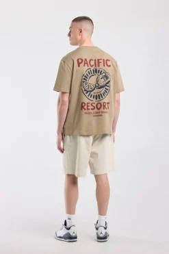 T-shirt Earl relaxed fit t-shirt met print voor en achter
