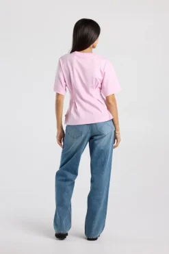 T-shirt Edia fitted T-shirt met wijde mouwen