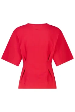 T-shirt Edia fitted T-shirt met wijde mouwen