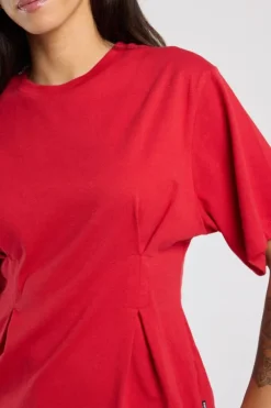 T-shirt Edia fitted T-shirt met wijde mouwen