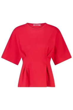 T-shirt Edia fitted T-shirt met wijde mouwen