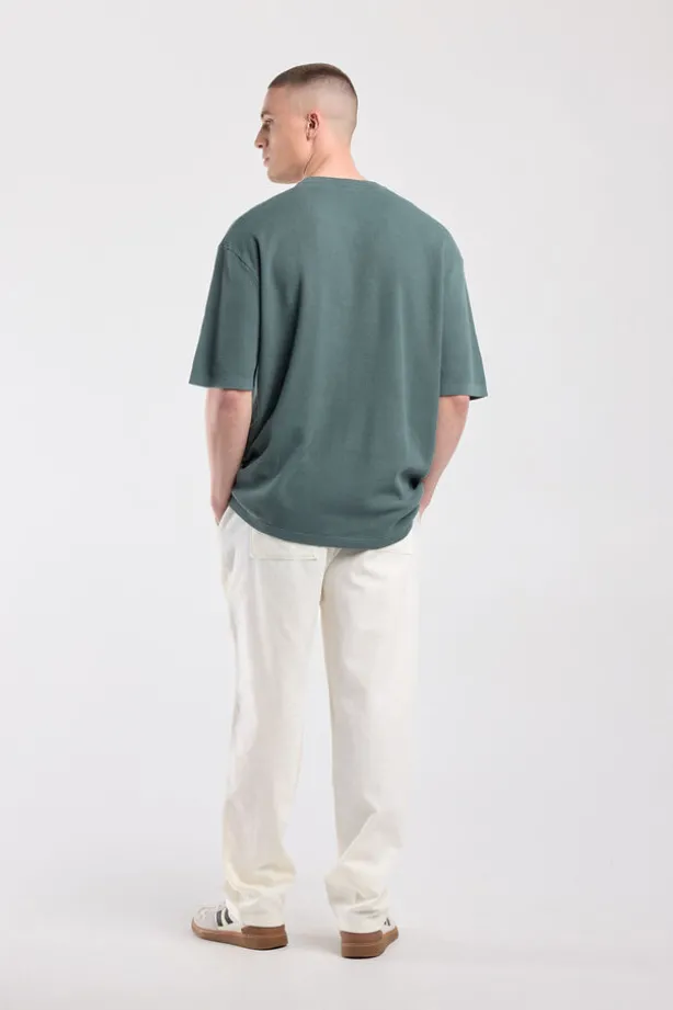 T-shirt Edison relaxed fit T-shirt met ruimere pasvorm