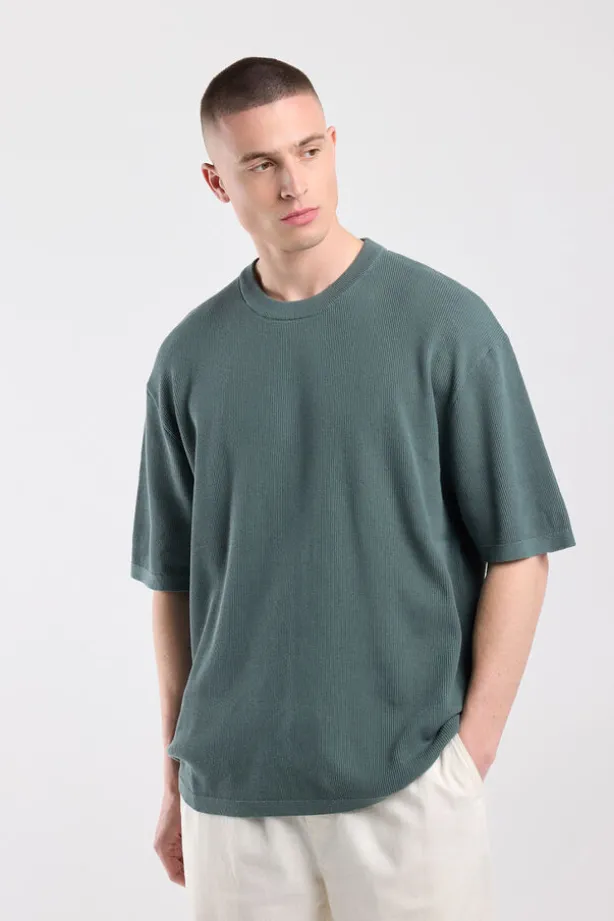 T-shirt Edison relaxed fit T-shirt met ruimere pasvorm