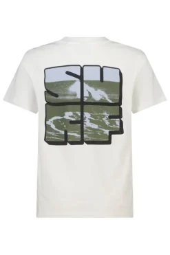 T-shirt Edson Jr regular fit met print voor en achter