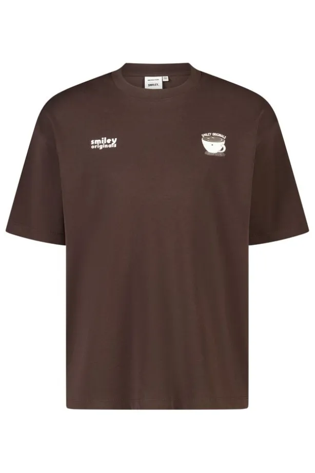 T-shirt Edwin boxy fit t-shirt met Smiley ™ artwork