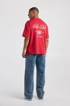T-shirt Eelco relaxed fit T-shirt met ronde hals