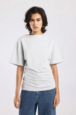 T-shirt Effie t-shirt met boothals en schuine zoom