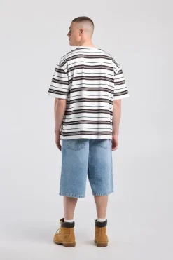 T-shirt Eldon loose fit t-shirt met strepen