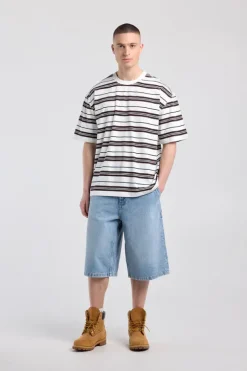 T-shirt Eldon loose fit t-shirt met strepen