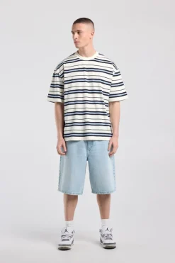 T-shirt Eldon loose fit t-shirt met strepen