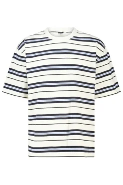 T-shirt Eldon loose fit t-shirt met strepen