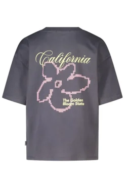 T-shirt Elira Jr loose fit T-shirt met borst- en rugprint