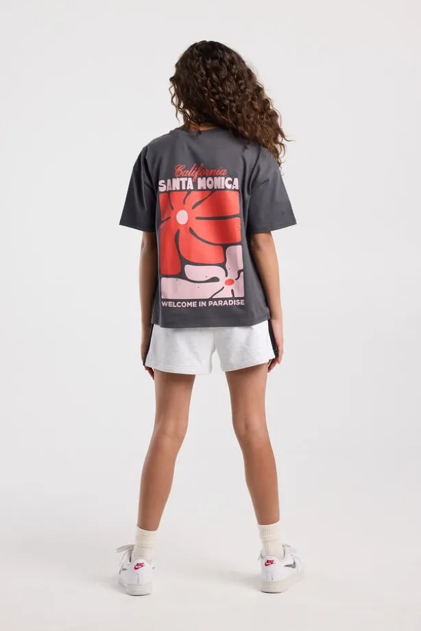 T-shirt Ellinor Jr loose fit t-shirt van biologisch katoen met print