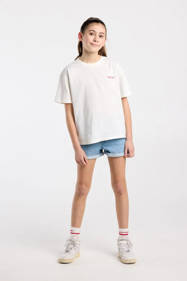 T-shirt Ellinor Jr loose fit t-shirt van biologisch katoen met print