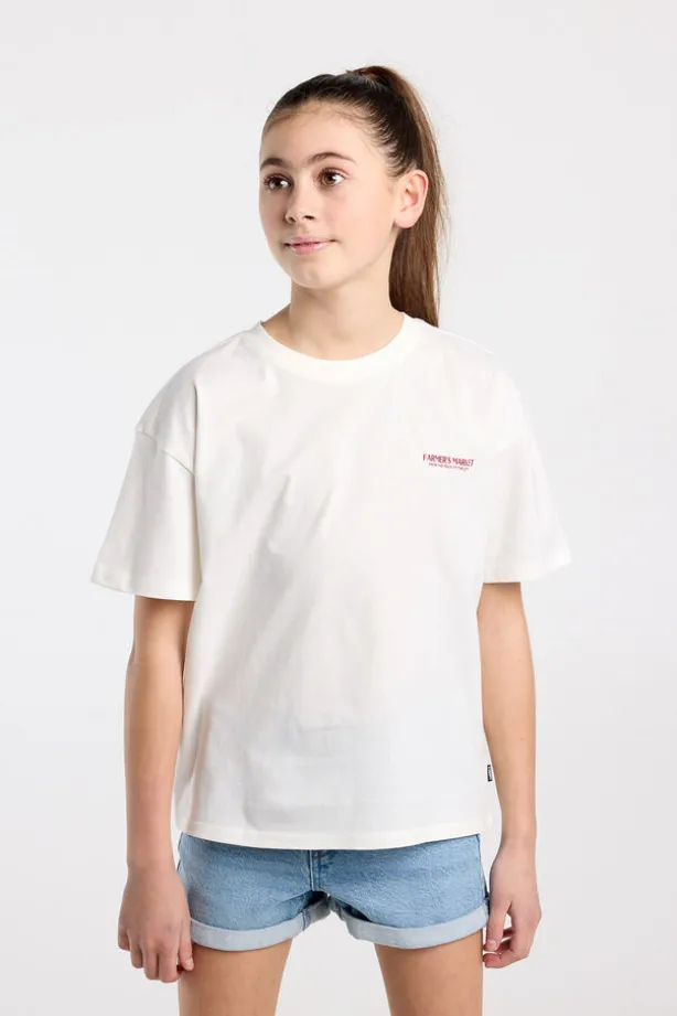 T-shirt Ellinor Jr loose fit t-shirt van biologisch katoen met print
