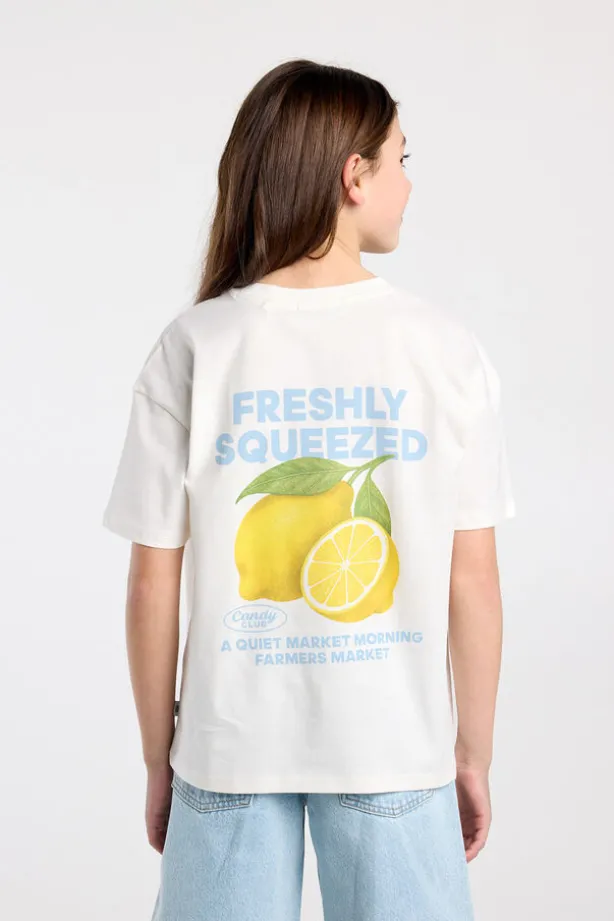 T-shirt Ellinor Jr loose fit t-shirt van biologisch katoen met print