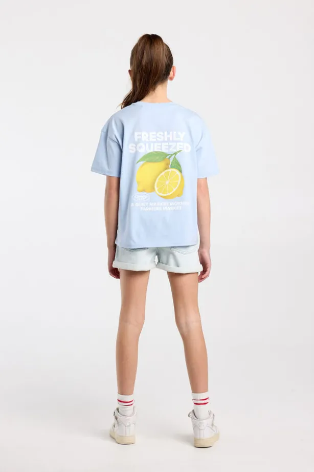 T-shirt Ellinor Jr loose fit t-shirt van biologisch katoen met print