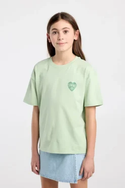 T-shirt Ellinor Jr loose fit t-shirt van biologisch katoen met print